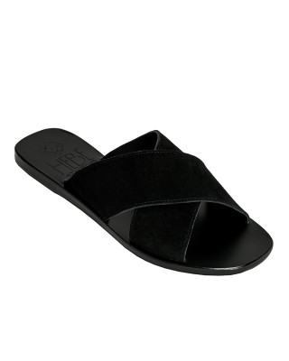 EKATI Suede Black Sandals