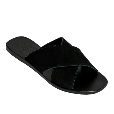 EKATI Suede Black Sandals