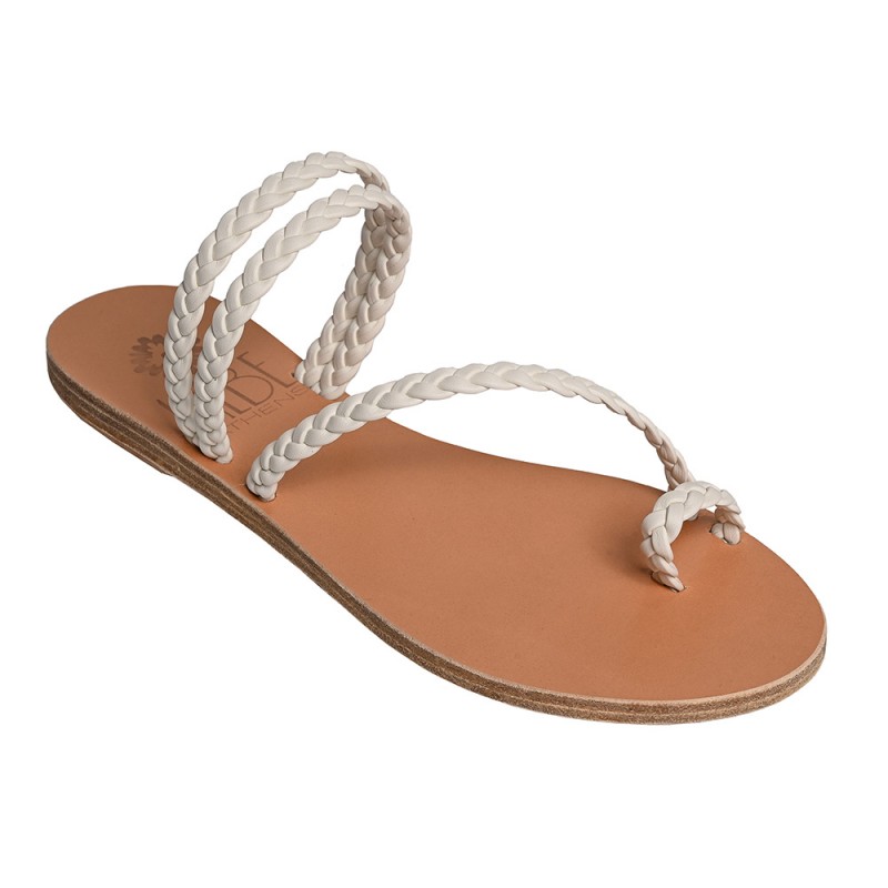 PERSEPHONE White Eco Leather Sandals