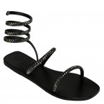ANDROMEDA Anthracite Shine Leather Sandals