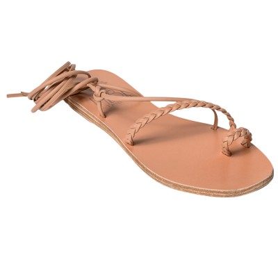 TINOS CORD LEATHER SANDAL - Natural