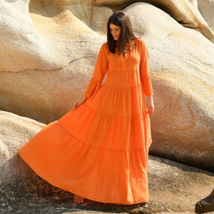 Christy Orange Maxi Dress