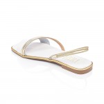 Caliope White Gold Sandals