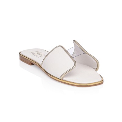 Muse White Gold Sandals