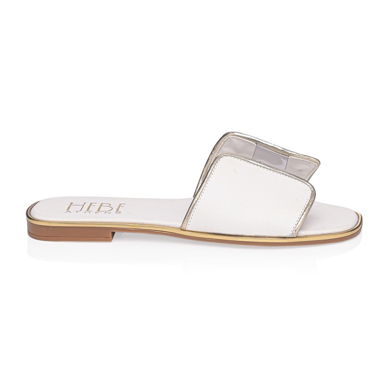 Muse White Gold Sandals