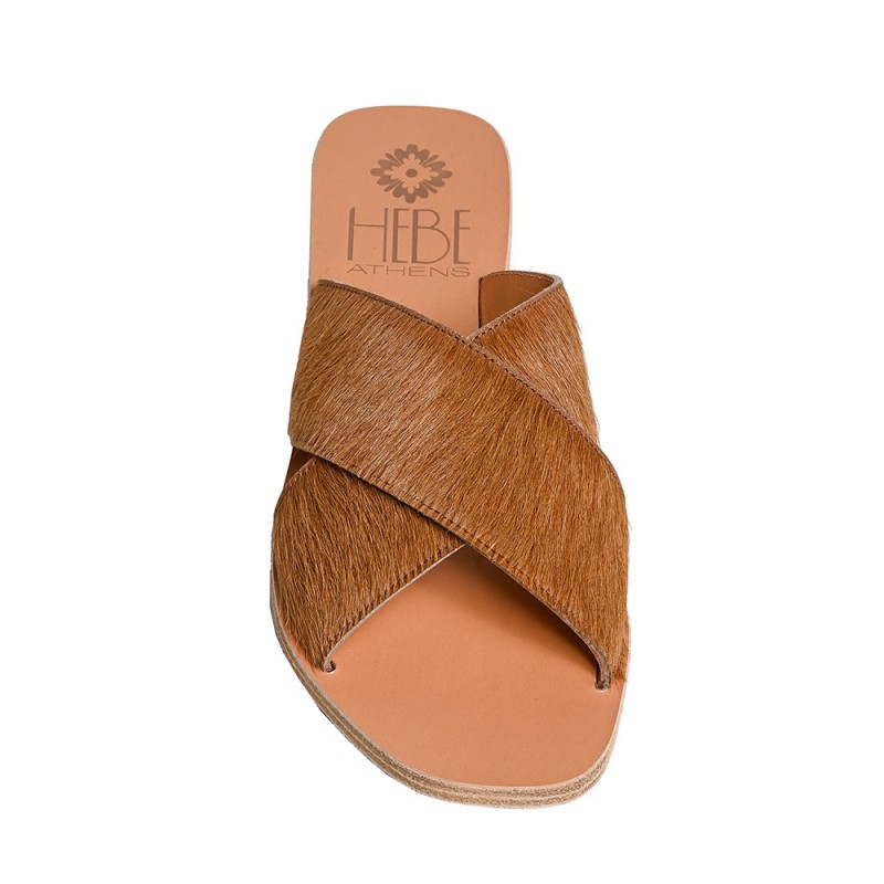 EKATI Brown Pony Leather Sandals