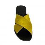 EKATI Yellow Pony Leather Sandals