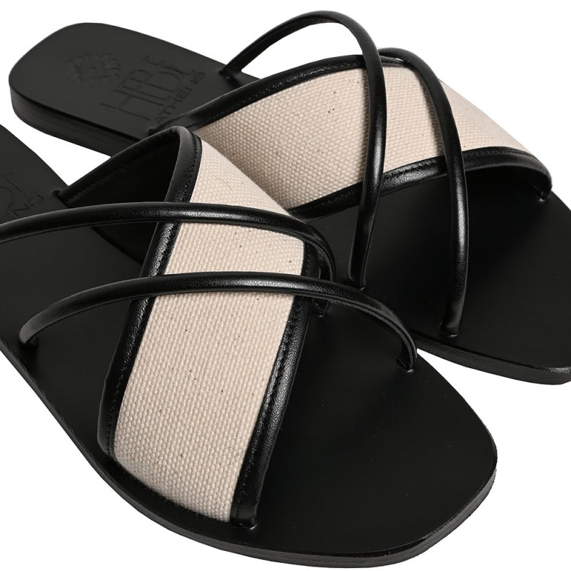 KORE Canvas Leather Sandals