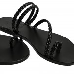 PERSEPHONE Black Eco Leather Sandals