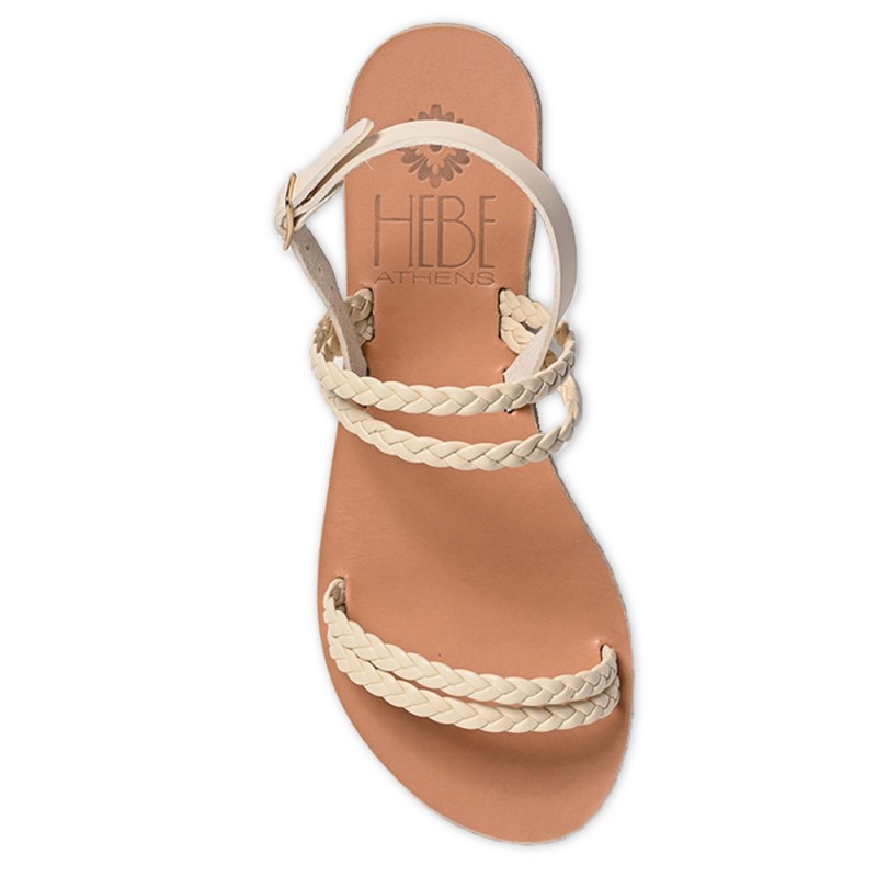 ANDROS LEATHER SANDAL - White
