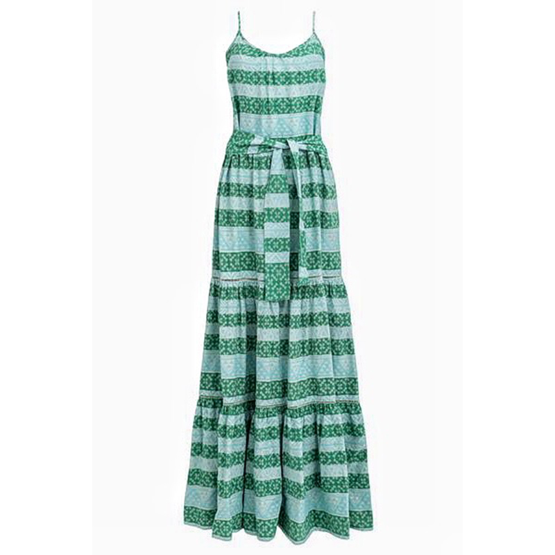 Chara Green Long Dress