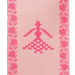 Girls Neon Pink Embroidered Towel