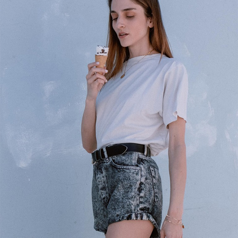Annie Black Dusted Shorts